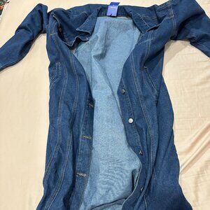 Floor Length Denim Coat